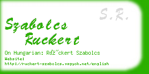 szabolcs ruckert business card